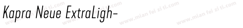 Kapra Neue ExtraLigh字体转换
